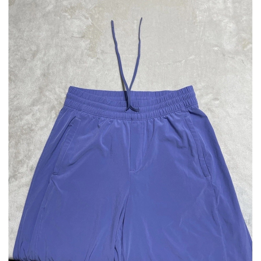 Athleta Crop Pants Womens Size 2 Arrival Purple Elastic Waist Drawstring Pull On - Picture 6 of 14